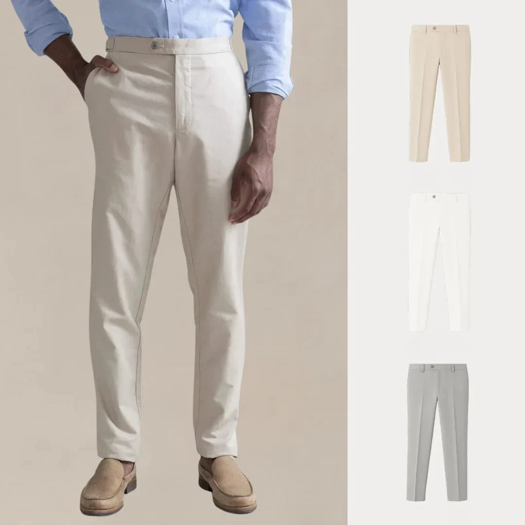 Kaufen Sie 1, erhalten Sie 3 – Comfort Line Chino-Hosen-Set Vantineri BEIGE • WEISS • GRAU S 