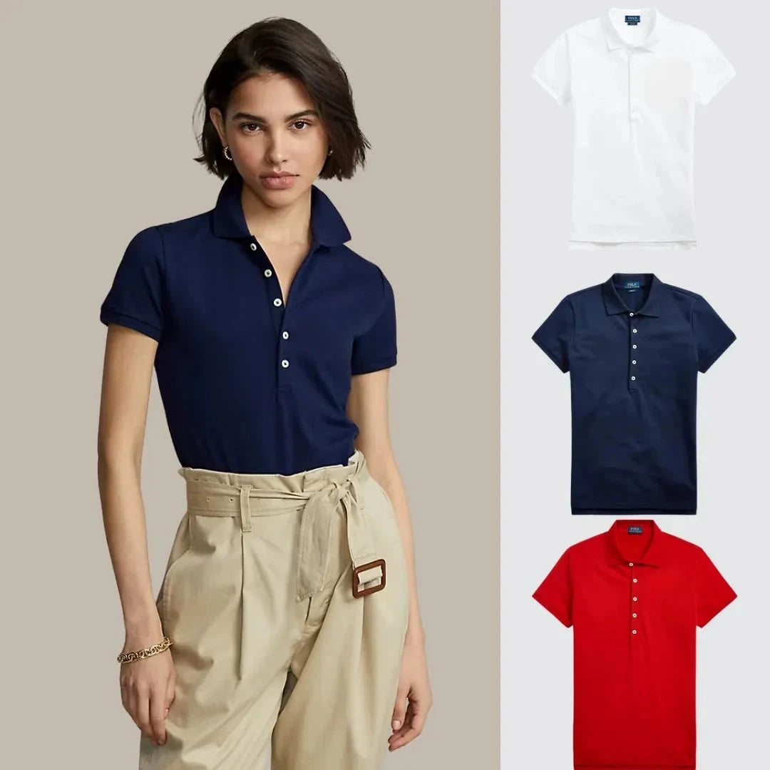 Kaufen Sie 1, erhalten Sie 3! Polo-Shirt-Set aus Piqué-Baumwolle Vantineri Weiß – Dunkelblau – Rot S 