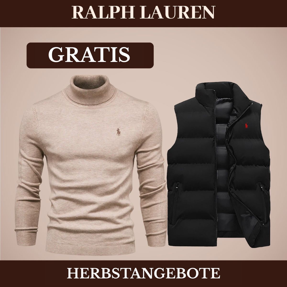 RL Weste + Gratis-Pullover (LAGERRÄUMUNG) Ralph Lauren Vantineri 