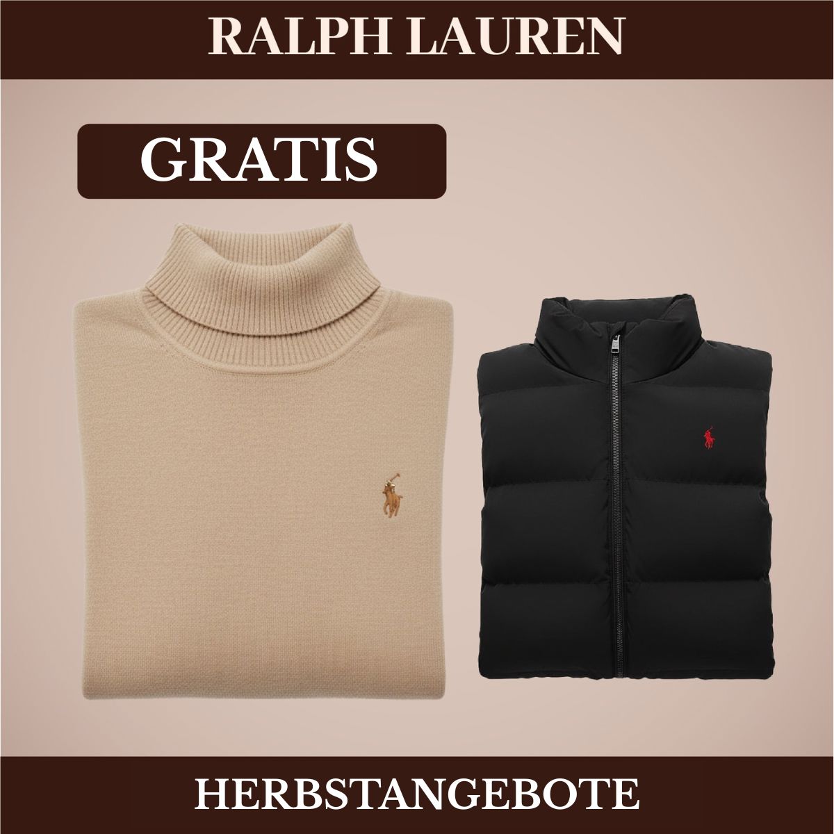 RL Weste + Gratis-Pullover (LAGERRÄUMUNG) Ralph Lauren Vantineri 