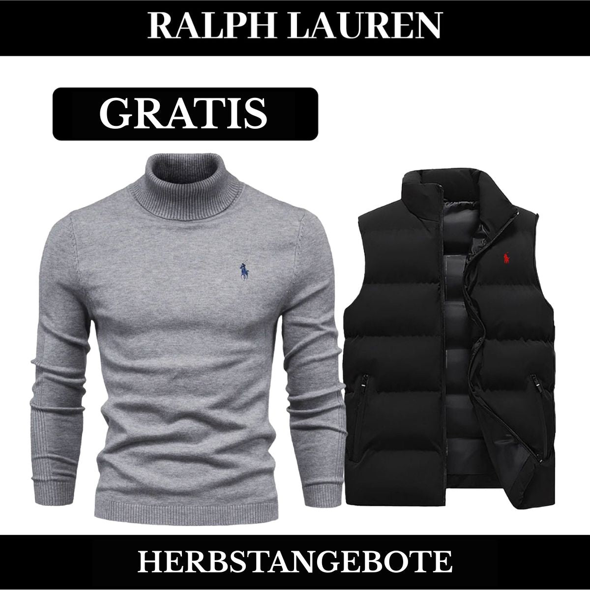 RL Weste + Gratis-Pullover (LAGERRÄUMUNG) Ralph Lauren Vantineri 