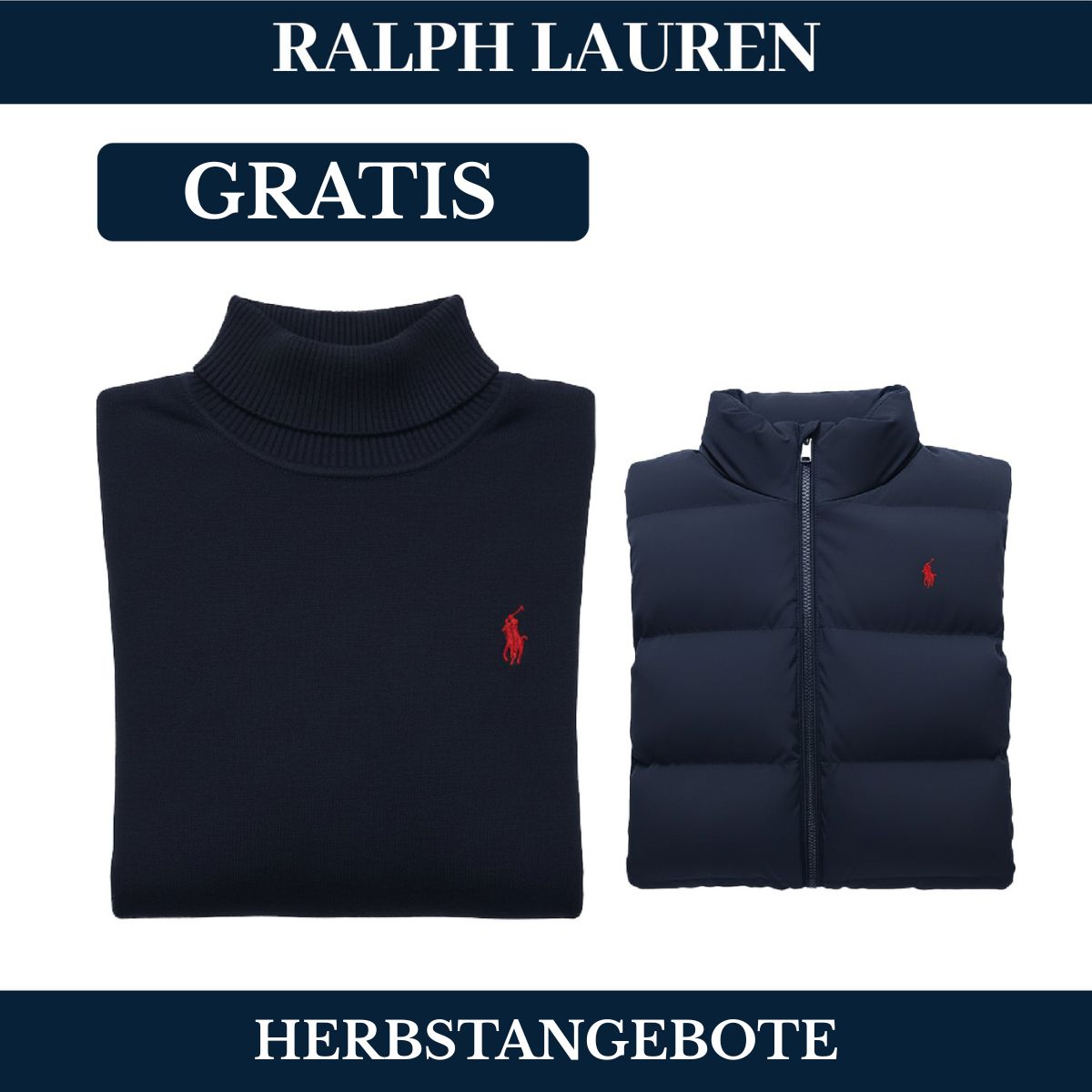 RL Weste + Gratis-Pullover (LAGERRÄUMUNG) Ralph Lauren Vantineri 