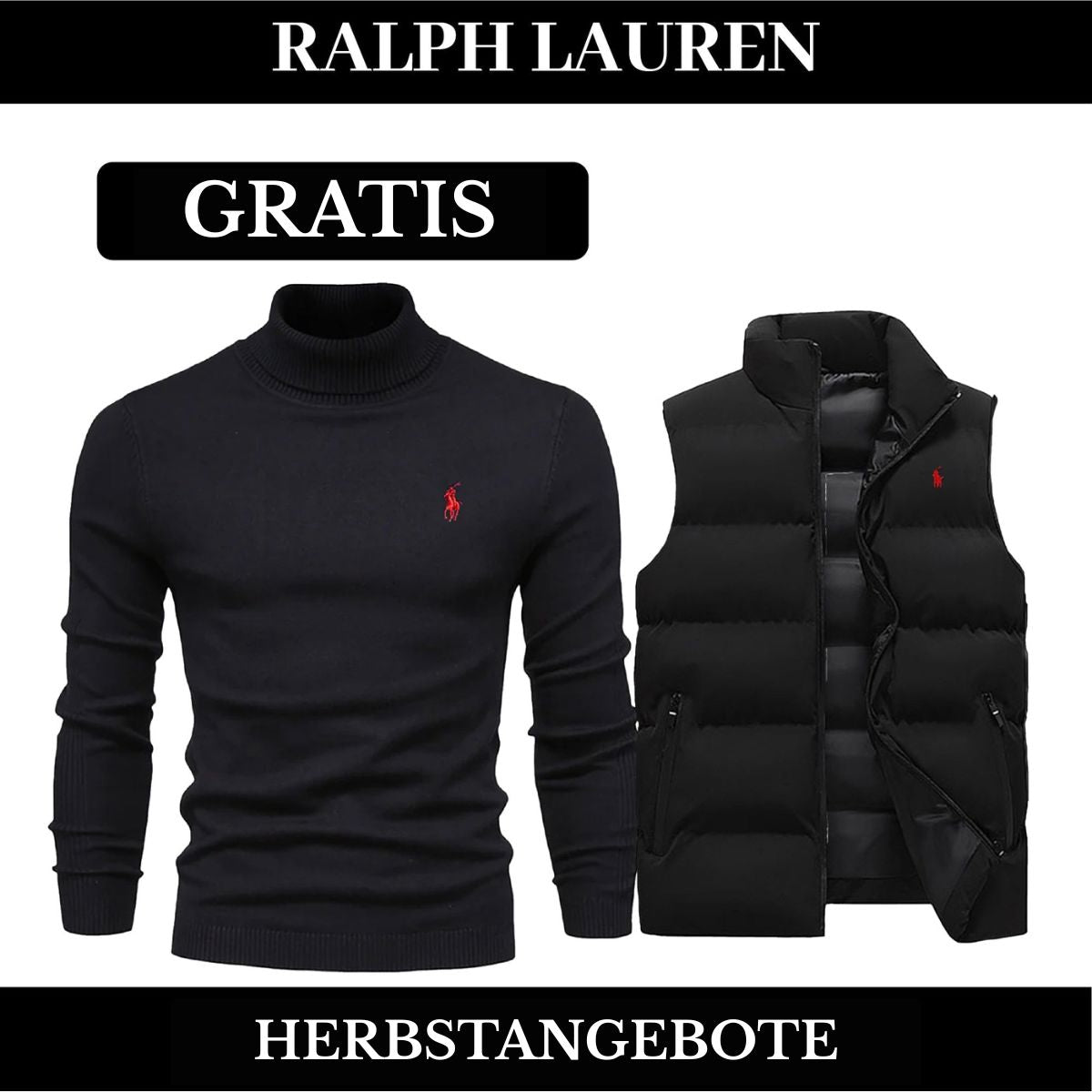 RL Weste + Gratis-Pullover (LAGERRÄUMUNG) Ralph Lauren Vantineri 