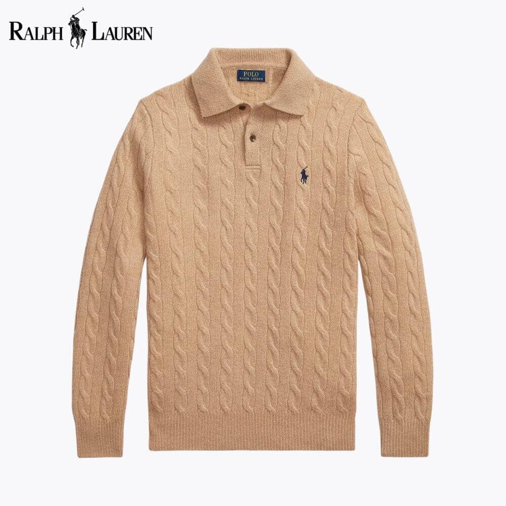 RL Wool–Cashmere Cable-Knit Jumper Ralph Lauren Vantineri Camel S 